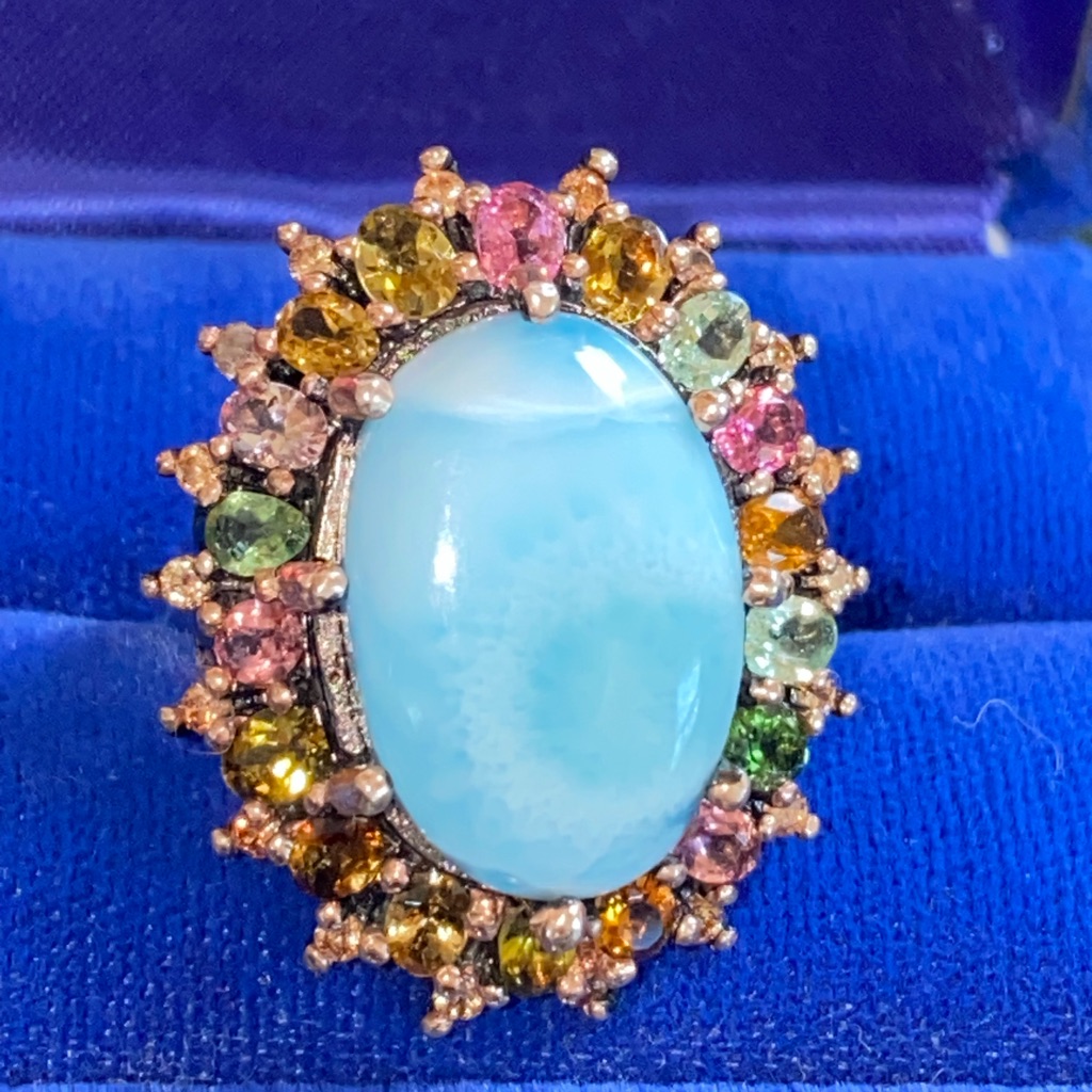 Genuine Atlantis Larimar Ring